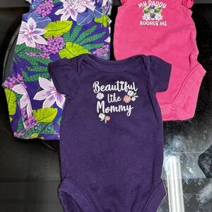 Beautiful Like Mommy Baby One-Piece Bodysuit - Purple